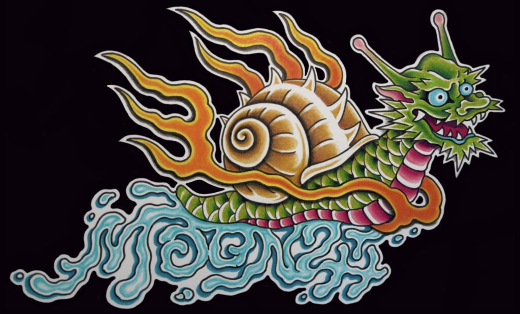 Snail Dragon with Moon2th under it
